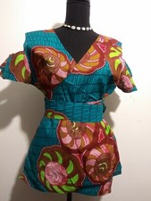Summer Ankara Wrap Top. Fits SML