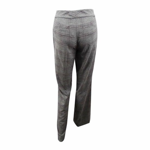 Nine West Women's Plaid Wide Leg Trousers in Black/Grey Multi Size UK 6 RRP $89 - Picture 2 of 2