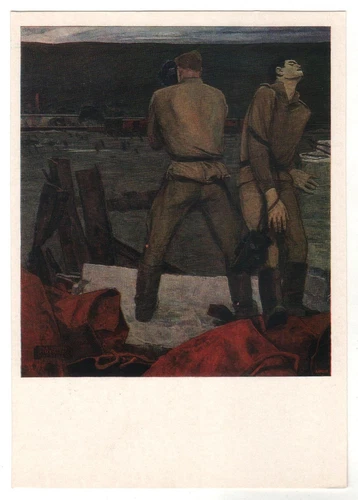 1975 WW2 WAR "War Correspondents" Feat of cameramen Military Soviet Old Postcard