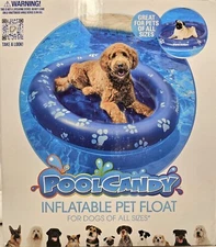Pool Candy Inflatable Dog Pet Pool Float and Lounger 53" x 35" Up to 100 Lbs-NIB