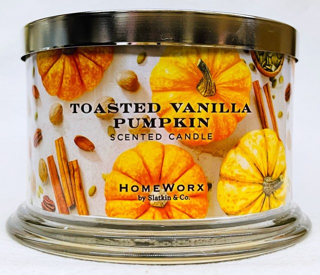 HomeWorx By SLATKIN & Co. Toasted Vanilla Pumpkin 18 Oz. 4 Wick Candle