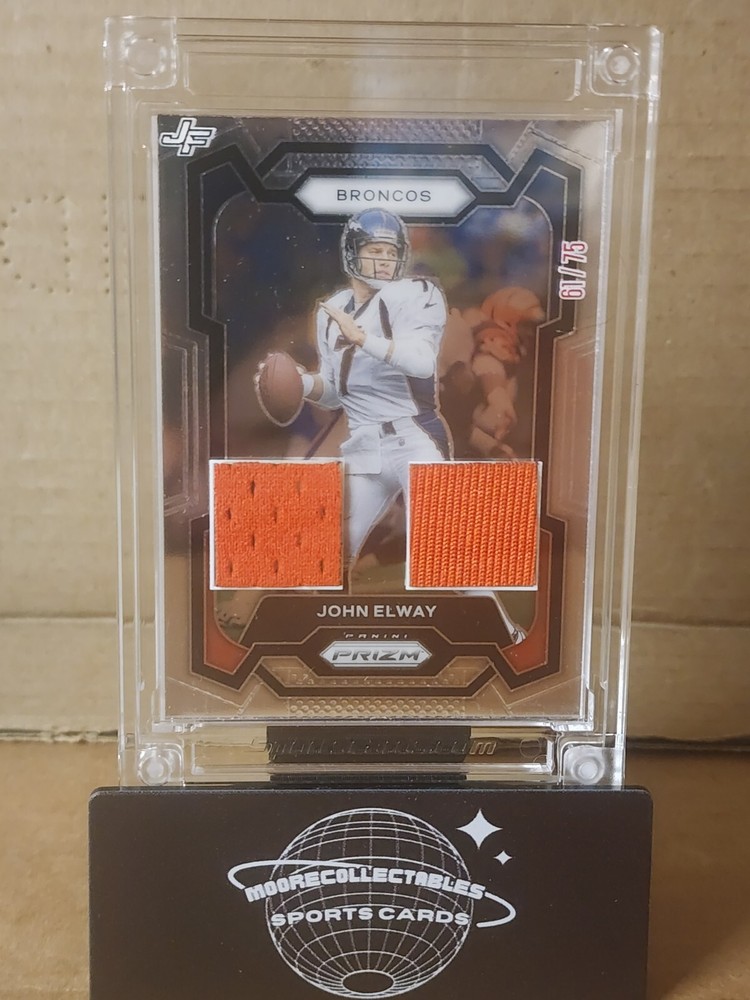 2024 Jersey Fusion John Elway Game Used Dual Logo Patch /75 Rare