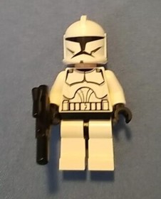 Lego Star Wars Clone Wars Phase 1 Clone Trooper Minifigure With Blaster, 7676