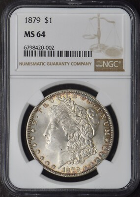 1879 Morgan Silver Dollar - NGC MS64 Toned - ✪COINGIANTS✪ | eBay