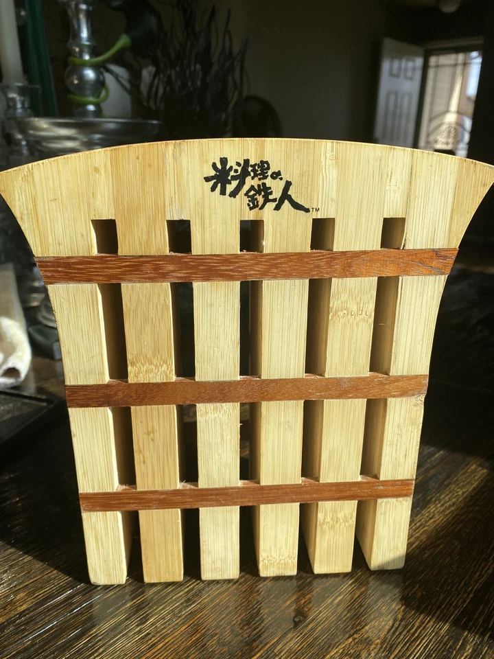 Железный шеф-повар бамбука дерева 5 слотов нож столовые приборы кухонные ножи хранения блок держатель - Изображение 2 из 4