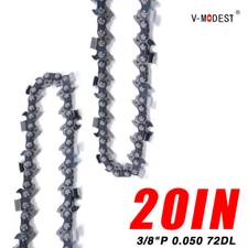 Semi Chisel Chainsaw Chain 20 Inch .050" 3/8" 72DL For Husqvarna 455 Rancher
