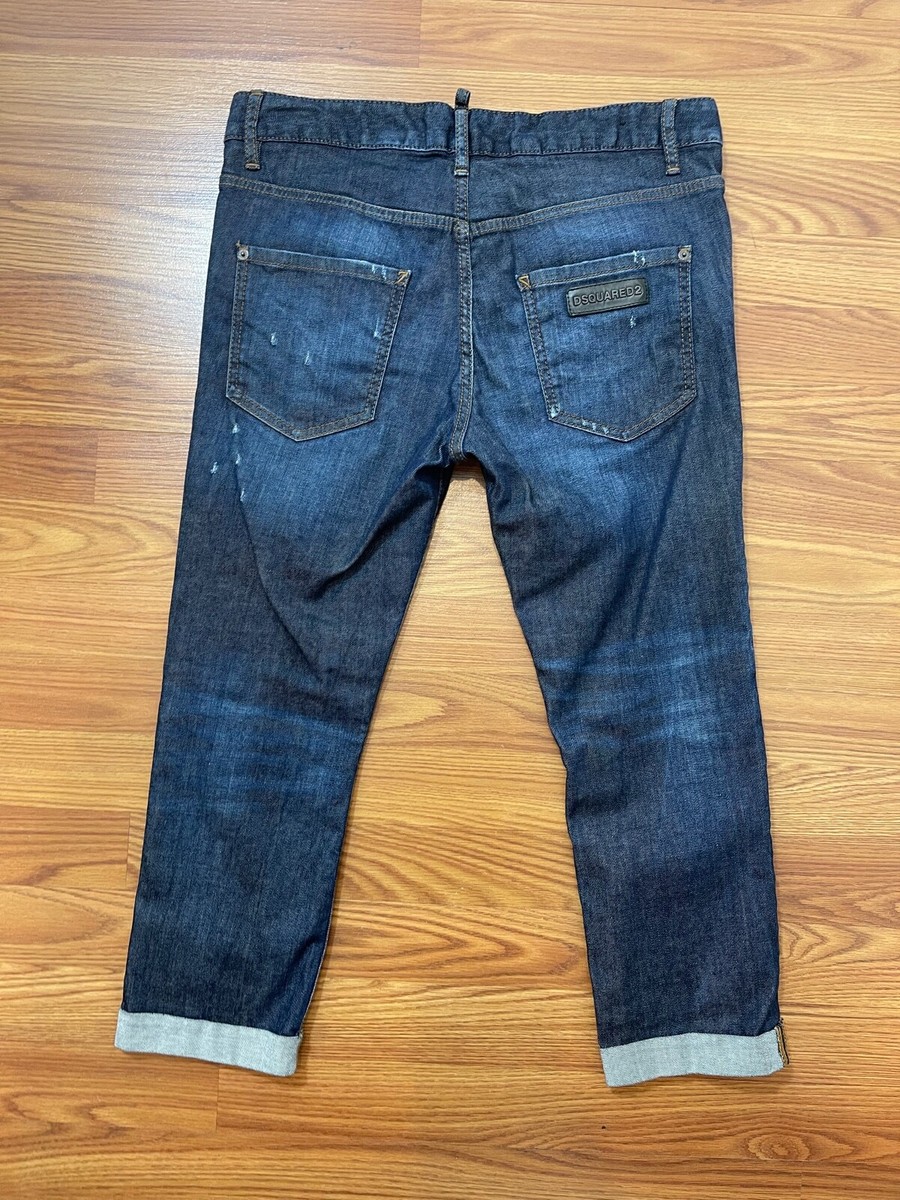 Dsquared2 Cool Girl Cropped Jean in Dark Blue Size IT 42 Dsquared2 Cool Girl Cropped Jean in Dark Blue Size IT 42