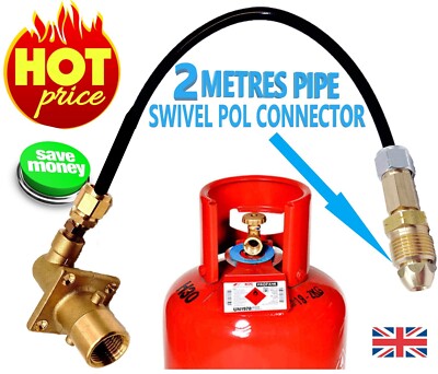 REMOTE NACHFÜLLUNG PROPAN GAS LPG FLASCHE SET RV MOTORHOME 2 METERN GASROHR