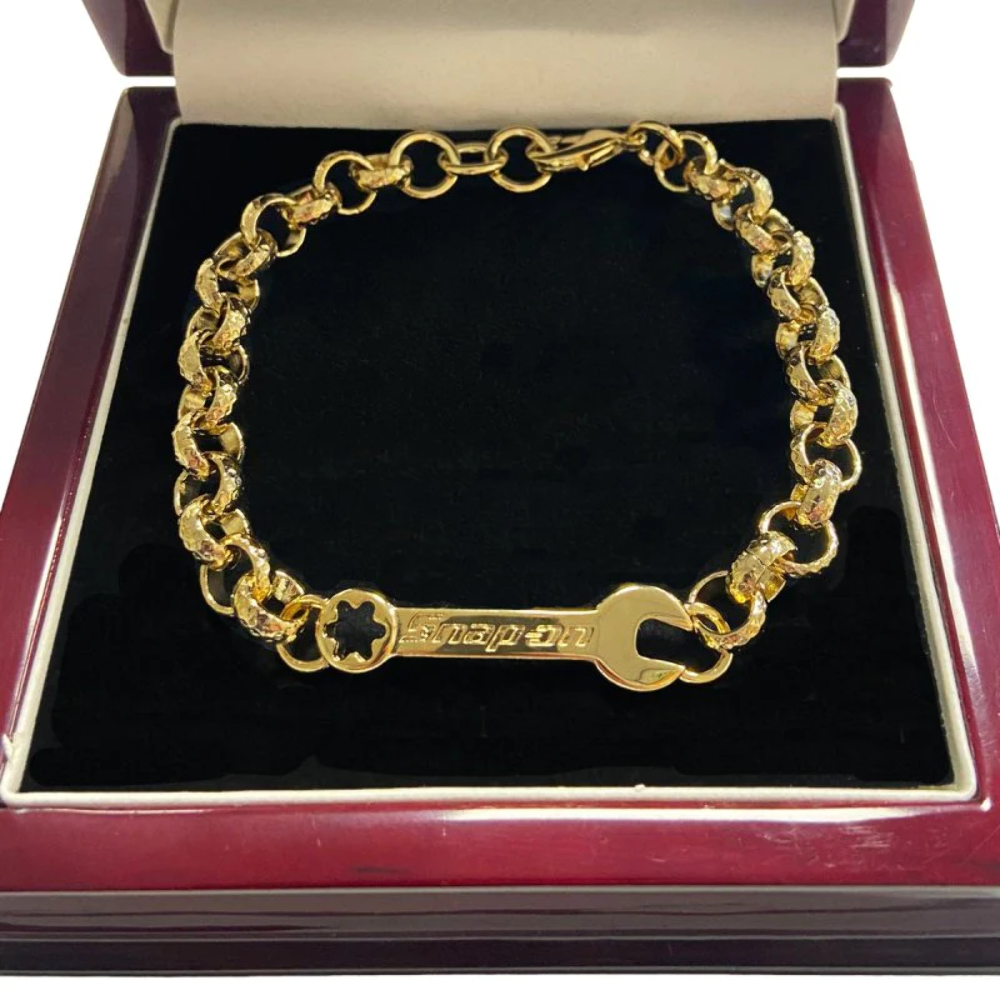 8mm 9ct Gold Filled Spanner Belcher Bracelet– Adjustable Gift