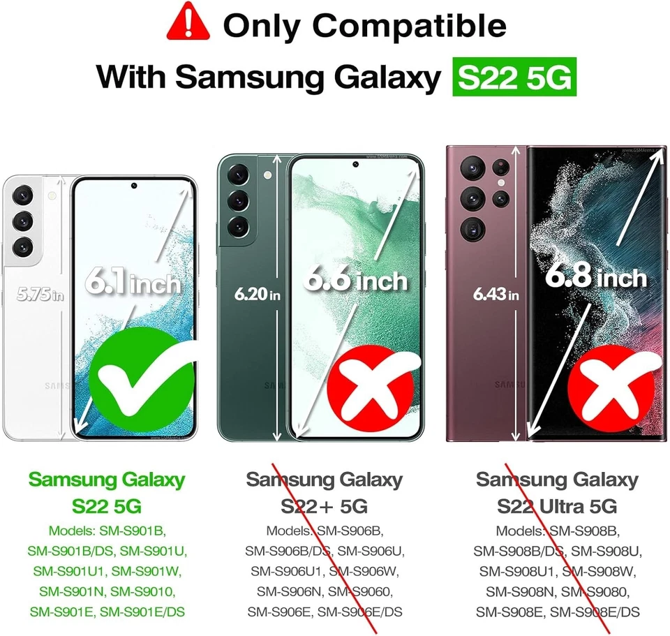 2X Samsung Galaxy S22 5G Clear Cover/Mobile Phone Case,  Set of 2 Cases. - Изображение 2 из 4