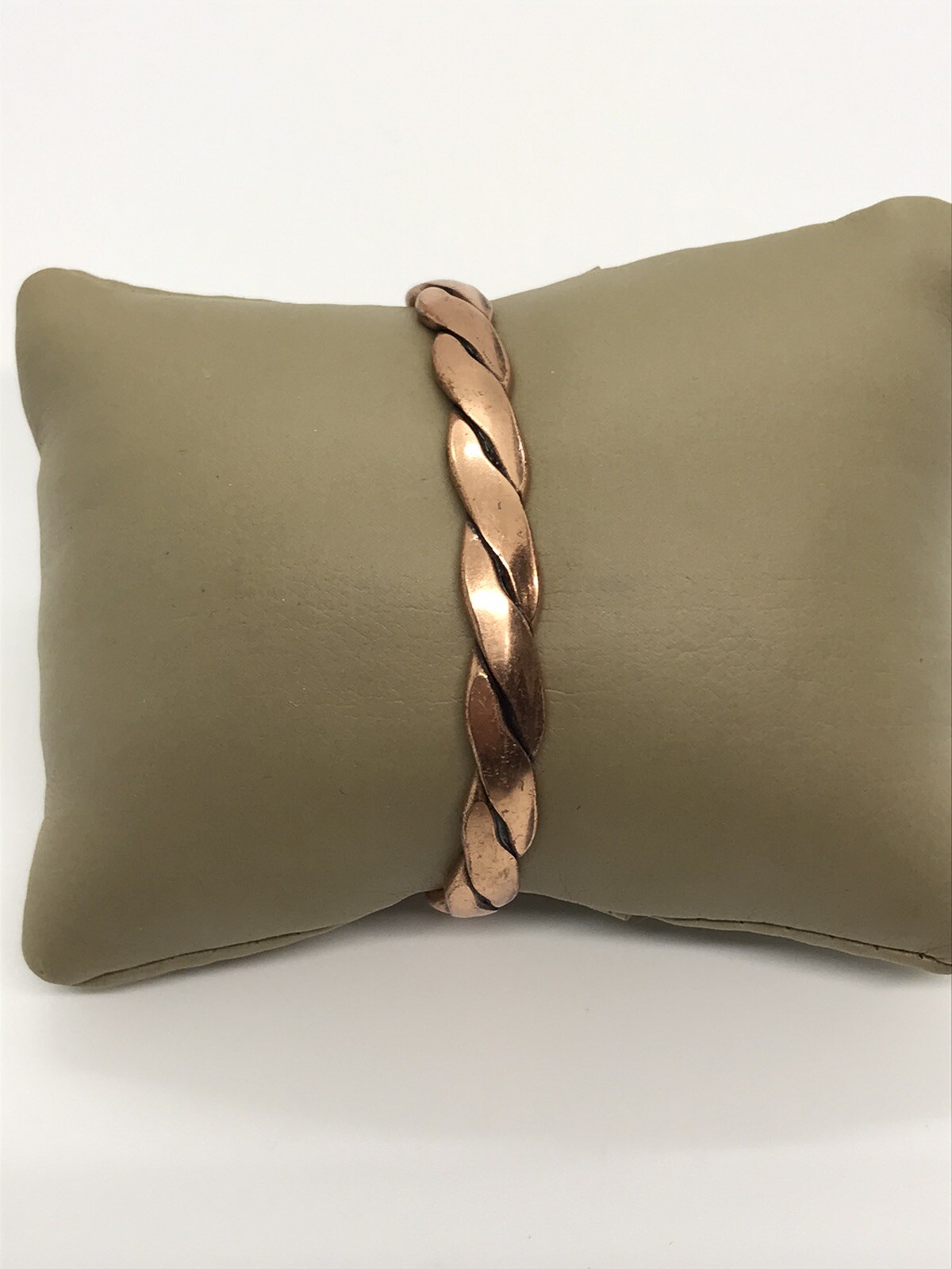 Solid Copper Braided Bracelet Cuff - image 3