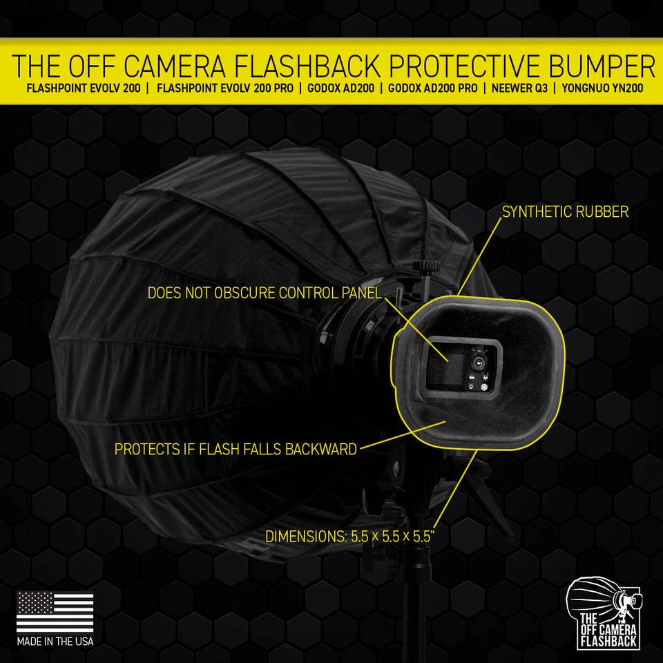 Bumper for Godox AD200 (pro) Flashpoint eVOLV 200 (pro), Neweer Q3 YN200, fender - Image 3 of 4