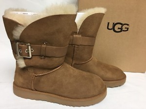 ugg buckle strap chestnut boots