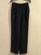 Vintage Rickie Freeman Black 100 Silk Pants - Size 6