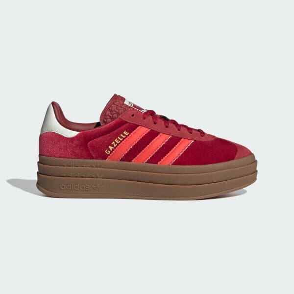 Adidas Originals Gazelle BOLD Women's Casual Shoes Bright Red Off White IG4388