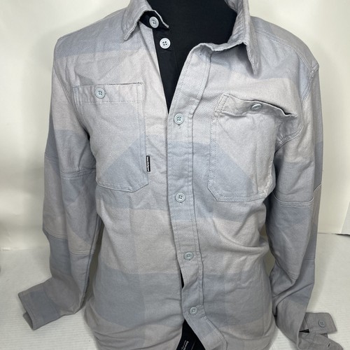 BEARDED GOAT Men's Flannel Shirt SIZE M Long Sleeve Button Up Plaid