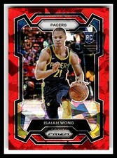 2023-24 Panini Prizm #154 Isaiah Wong Prizms Red Ice