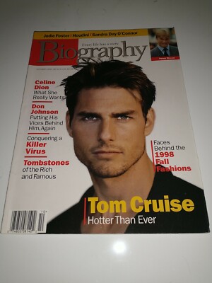 Biography Magazine Tom Cruise October 1998 Back Issue Jodie Foster Houdini 