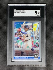 2018 Donruss Optic #63 Ronald Acuna Jr Rated Rookie SGC 9 Atlanta Braves