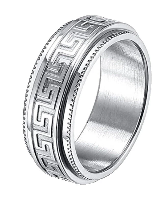 Anillos de Moda de Acero Inoxidable Anillo Spinner 13