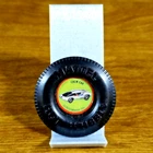 Hot Wheels Vintage Button Pin Redline Pit Crew Car Enamel White Hong Kong 1971