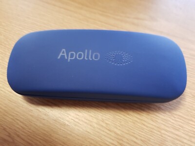 10x Apollo Etui für Brillen Hartschale Schnappverschluss blau mit Logo