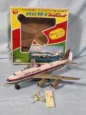 Ichiko Flying Pause Jumbo Jet JAL Dash Power Tin Toy Plane Showa Retro Japan