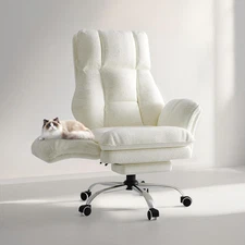 Big and Tall Office Chair, Flip Armrests for Pets & Cross Legged Sitting, Execut