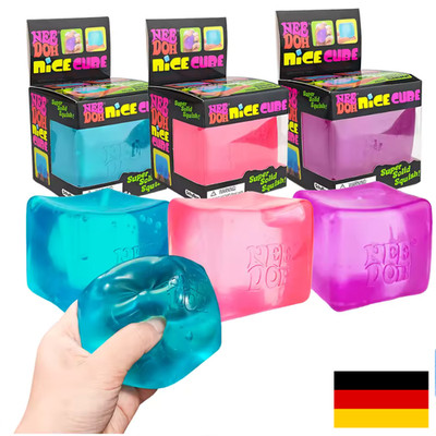 NEU: Nee Doh Nice Cube Super Solid Squish Blue Spielzeug, SCHNELLER VERSAND!