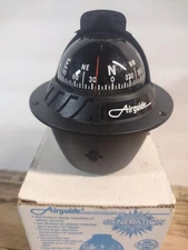 Vintage Airguide 70 Liquid Boat Compass Black USA Made NOS Illuminated Johnson 