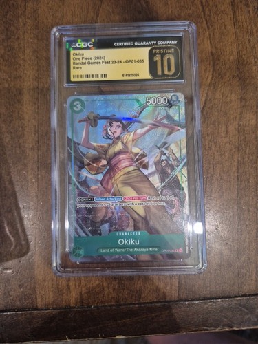 One Piece CCG Okiku OP01-035 Foil Rare Character Card CGC 10 PRISTINE