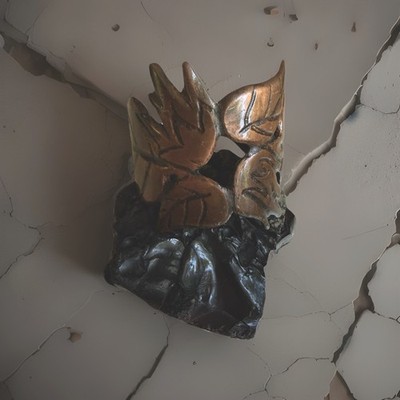 Copper Chunky LEAVES Artisan CUFF Bracelet VINTAGE  7+ '' Statement Cuff 109 gr.