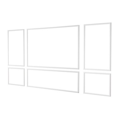 Easy-Install Accent Wall Trim: 3-Pc Polystyrene Molding, No Cut Needed