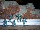 Vintage MARX 60MM CAVALRY 1950'S RIN TIN TIN PLAYSET METALLIC BLUE LOT