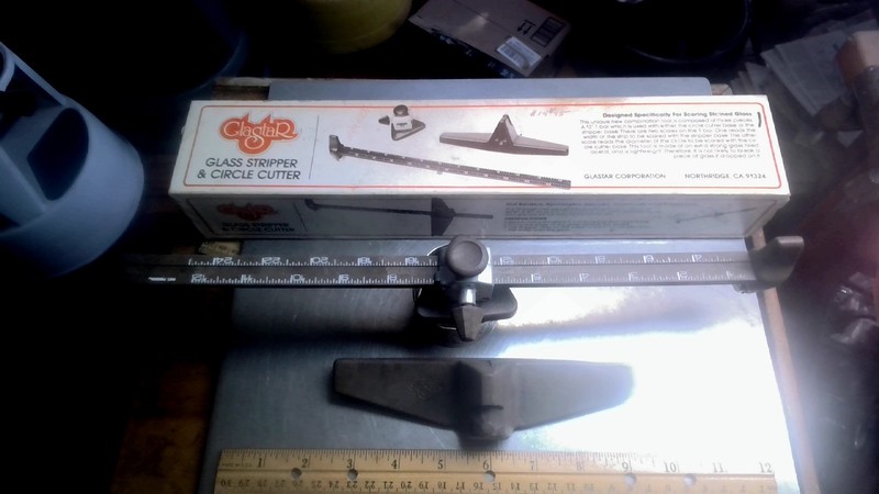 GLASTAR Glass Stripper + Circle Cutter + box vintage old stained tool