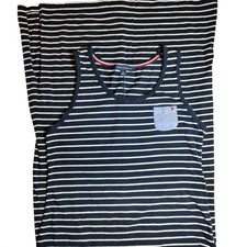 Tommy Hilfiger Striped Pocket Maxi Dress Sleeveless Blue White S summer beach
