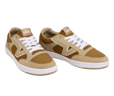 VANS Lowland Cc New Varsity Pale Khaki Sneakers Schnürschuhe Leder beige weiß