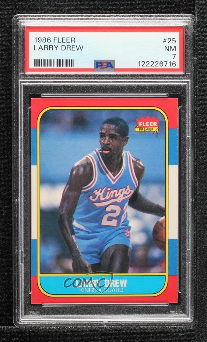 1986-87 Fleer Larry Drew #25 PSA 7 b5f