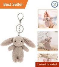 Lightweight Bunny Plush Keychain with Lobster Clasp - Soft  Kawaii Charm