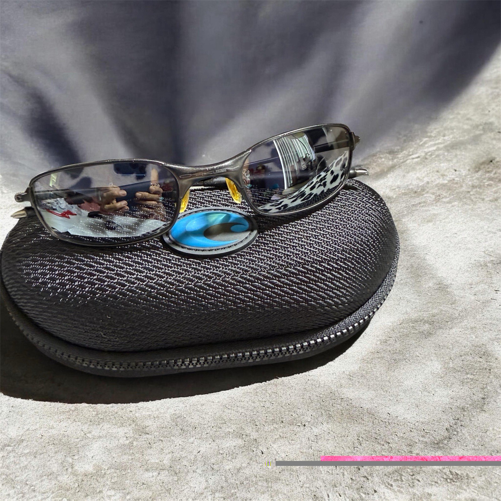 小物 OAKLEY sunglasses Square Wire 2.0 y2k Oakley Square Wire 2.0 Sunglasses Vintage Y2K Blue Ti… - Gem