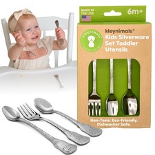 Kleynimals Safari Friends Made in USA Baby Flatware 100 Stainless Steel Forks