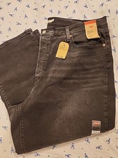 Levi's Women Size Ribcage Straight Ankle Jeans Black Rinse 24W NWT