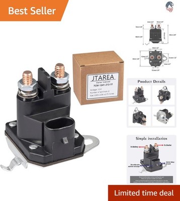 Durable 12V Lawn Mower Solenoid Replacement   Easy Install for Multiple Models