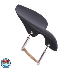 Soarun Black 4/4 Violin Chinrest with Screw and Cork, Ebony with Standard Bra