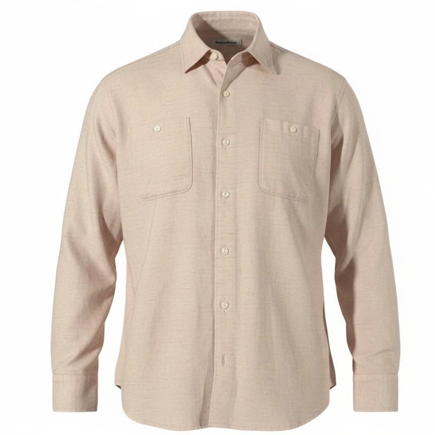 Tommy Bahama 100% Linen Long Sleeve Button Up Shirt Peach Men’s Size L
