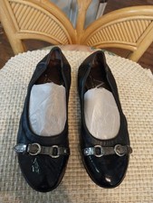 AGL Attilio Giusti Women's Leombruni Black Leather Ballet Flats Size 37 READ 