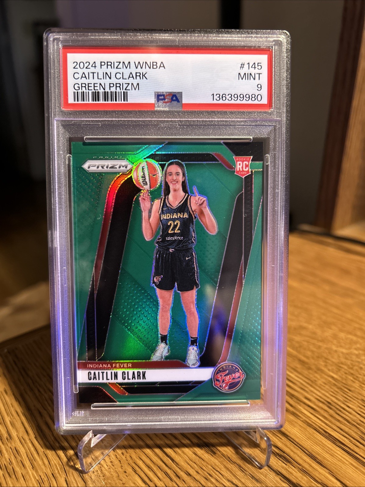 2024 Panini Prizm WNBA - Caitlin Clark #145 Green Prizm (RC)