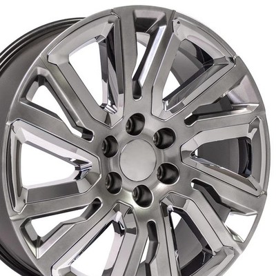 5907 Hyper & Chrome 22x9 Wheel 6x139.7 fits Chevy GMC Cadillac