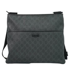 GUCCI 162904 GG Supreme Canvas Shoulder Crossbody Bag Beige Black