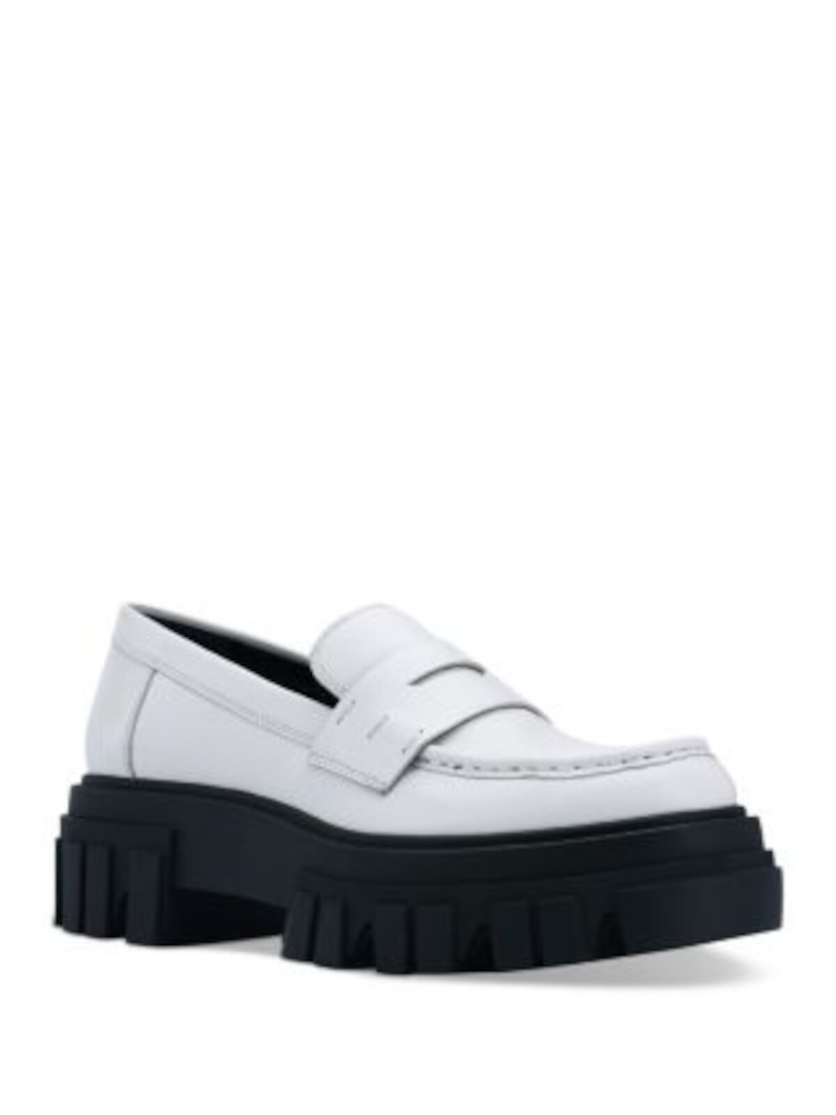 MARC FISHER Womens Ivory Penny 2 Platform Morris Slip On Leather Loafers 85 M 9790₽